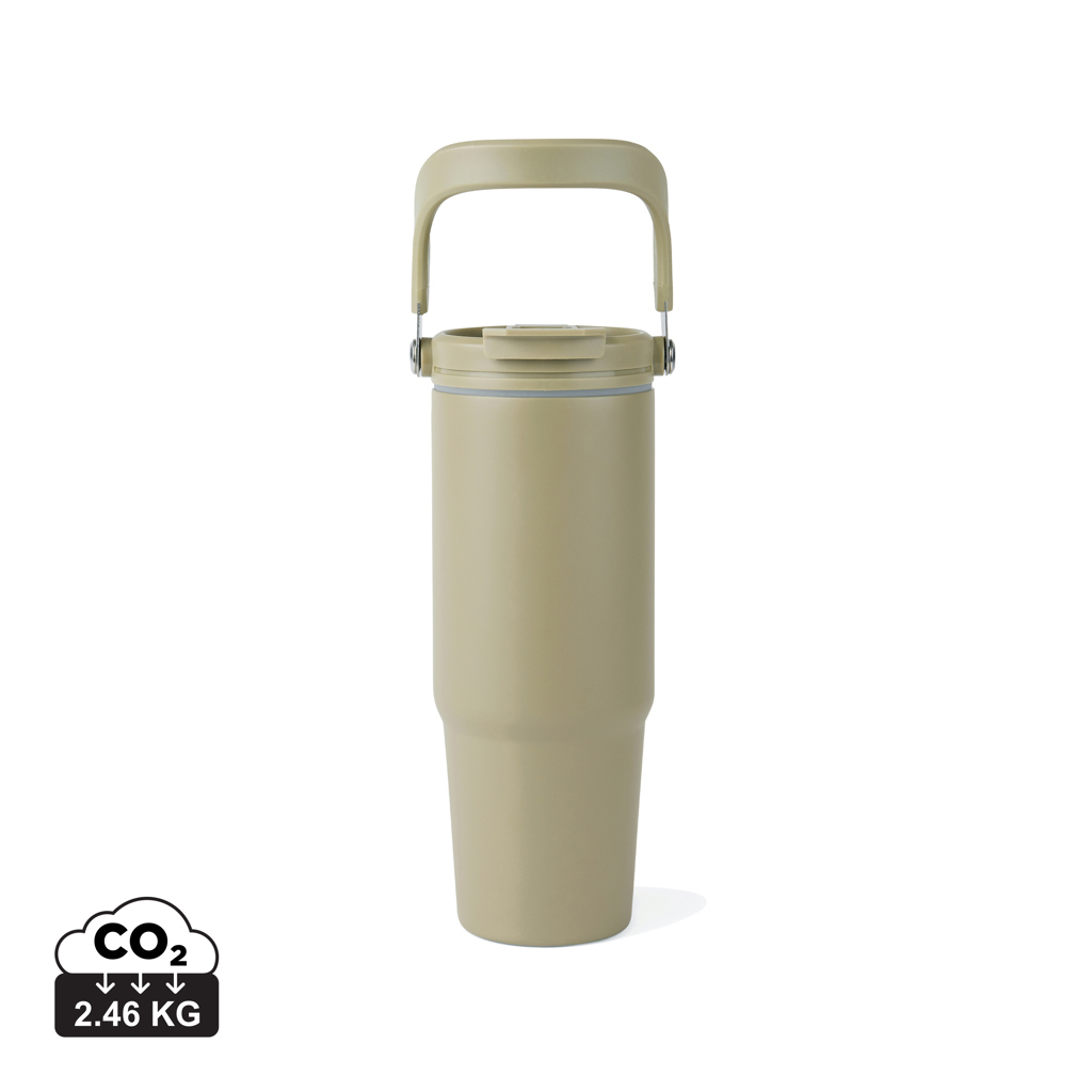Bouteille isotherme publicitaire 880ml inox recyclé Eos VINGA Vert / Vert